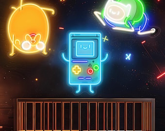 Adventure Time BMO Neon Sign, Game Room Decor, Cartoon Character, Neon Wall Art, Custom Anime Sign, Led Light Sign Wall Decor
