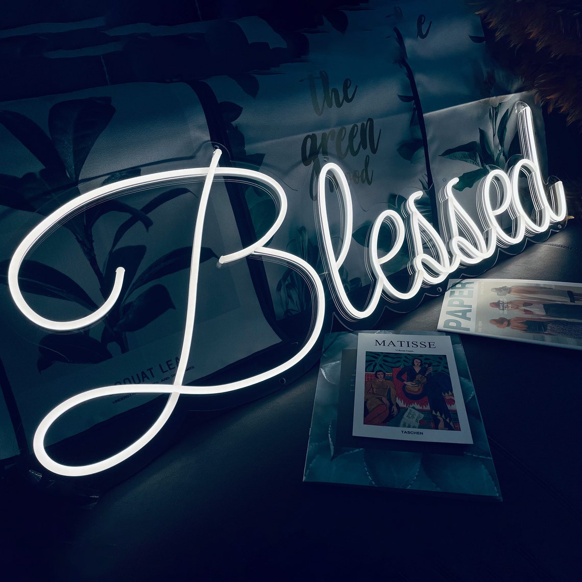 SELICOR Fast deliveryBlessed Neon Sign for Wall Décor Etsy