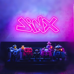 Insegna al neon a LED Jinx: decorazione per sala giochi, regalo per videogiochi
