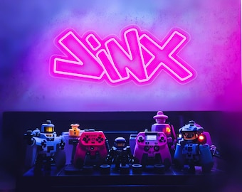 Jinx LED Neon Sign,Jinx-Inspired Custom Neon Sign,Game Bar Decor,Gaming Club Light,Game Lover Gifts,Gaming Room Decor,Gift for Him/Kids