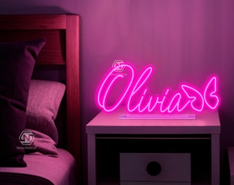 Name Neon Sign Custom Wall Decor, Neon Name Sign Gift for Her, Table Name Sign Room Decor, Custom Led Sign Personalized Gifts