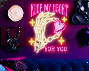 Decoração de noivado com placa de LED personalizada, decoração de quarto com placa de neon, arte de parede rosa moderna, o melhor presente para ela, presente de aniversário personalizado