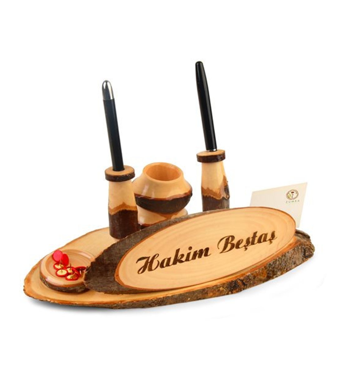 Gift for mom natural Office desk namehandmadeoffice Etsy