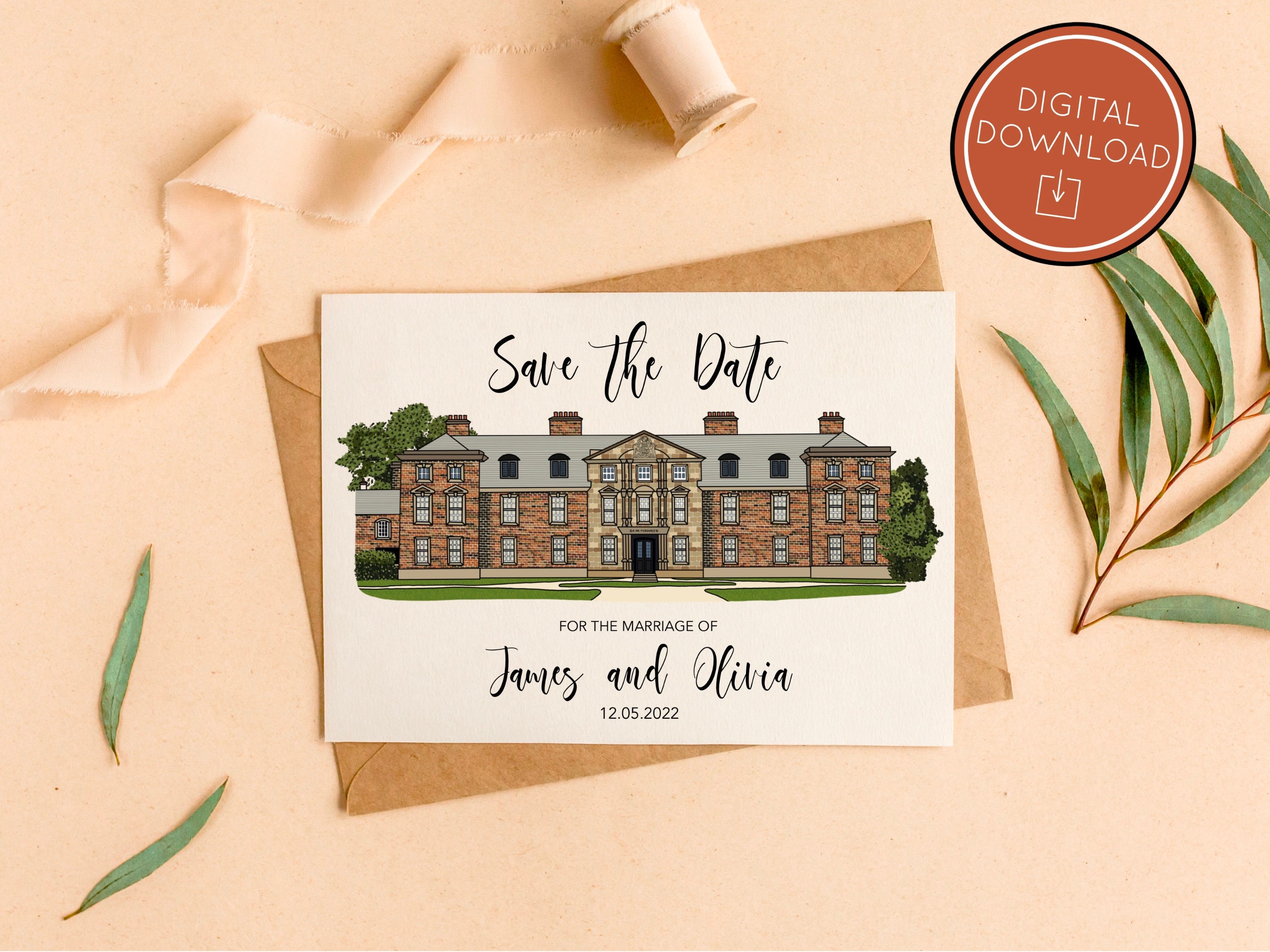 etsy save the date up theme