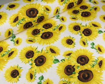 Girasoles - Mantel de verano de 33 x 230 cm, amarillo y blanco - Mantel rectangular | Leroy Merlin