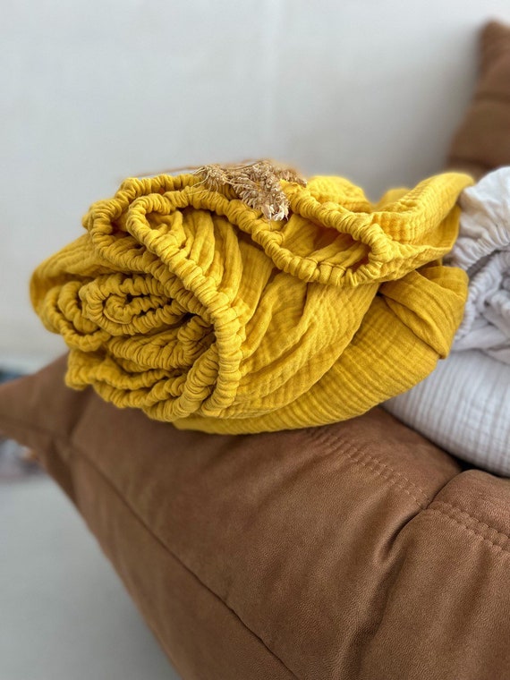 Mustard yellow crib sheet hotsell