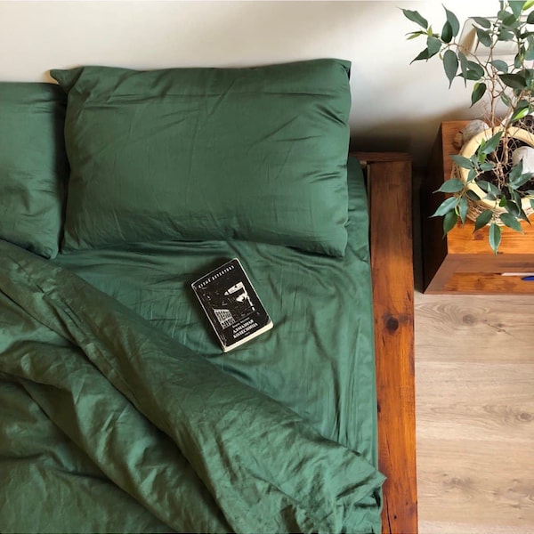 Green Bedding Set Etsy