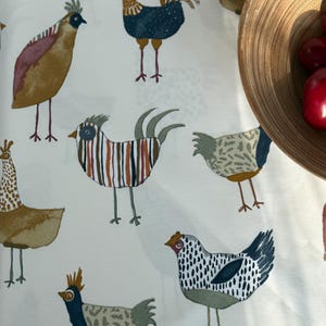 Round Oilcloth Tablecloth – Waterproof Wipe Clean Table Cover – Water-Repellent Teflon Tablecloth for Kitchen Dining, Outdoor or Patio Table image 8