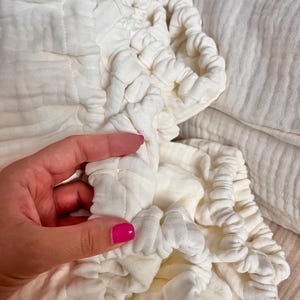 Mini crib sheets Baby crib sheet Muslin Fitted sheet Baby Bedding 4layers MUSLIN organic The sheet is very soft and pleasant Milk muslin