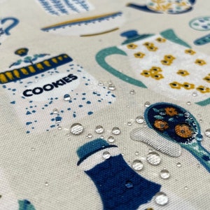 Oval tablecloth Waterproof tablecloth. Cottagecore decor.T able setting.This effect retains liquids on the surface. Kitchen or patio decor.