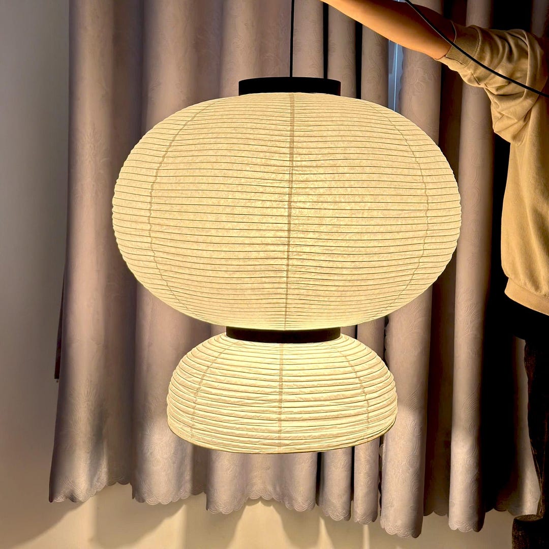 Large Rice Paper Lantern Lamp Pendant Light Unique Ceiling Light ...