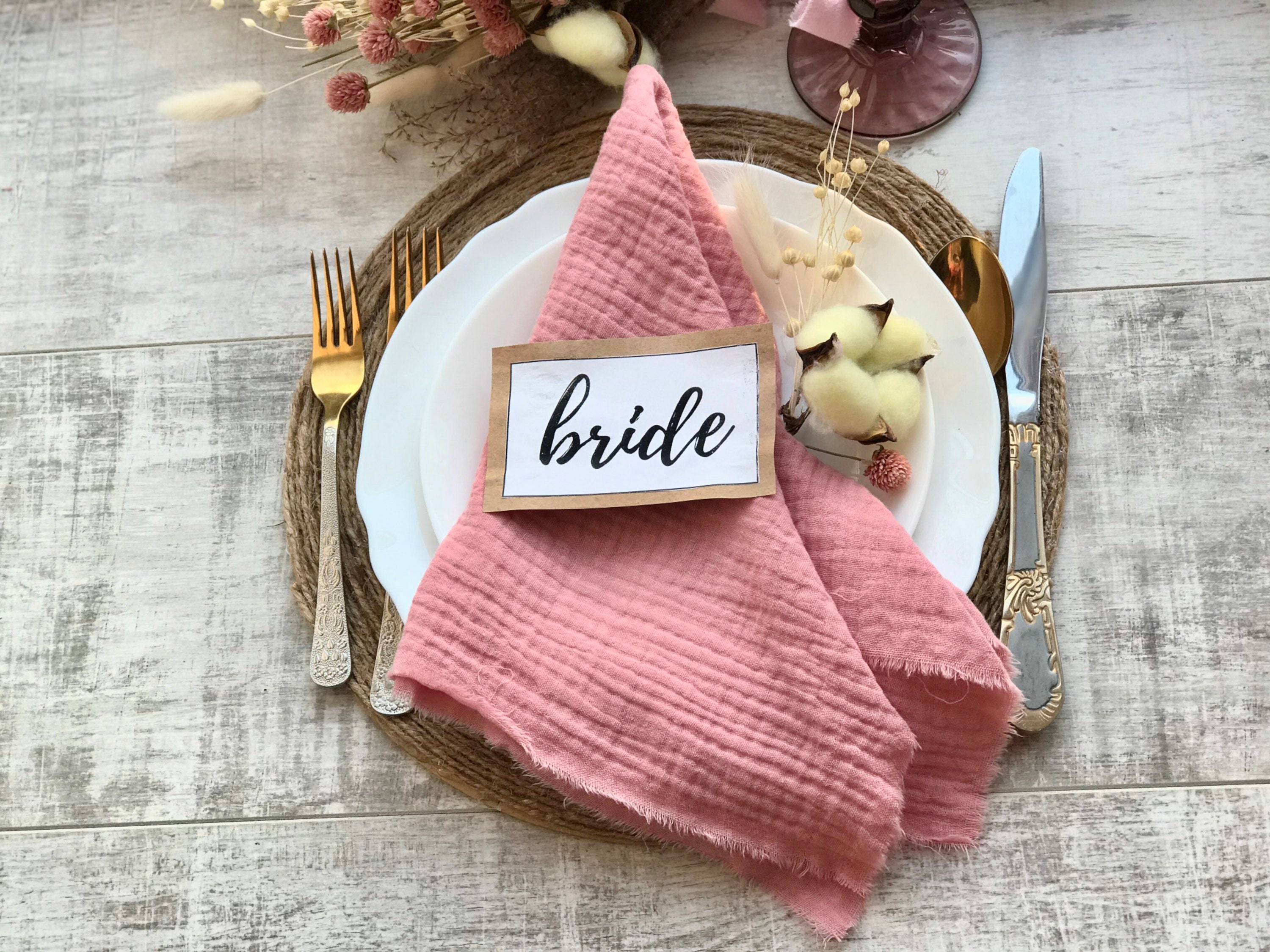 Gauze napkins.Cotton napkins. Wedding napkins.Rustic Wedding Etsy