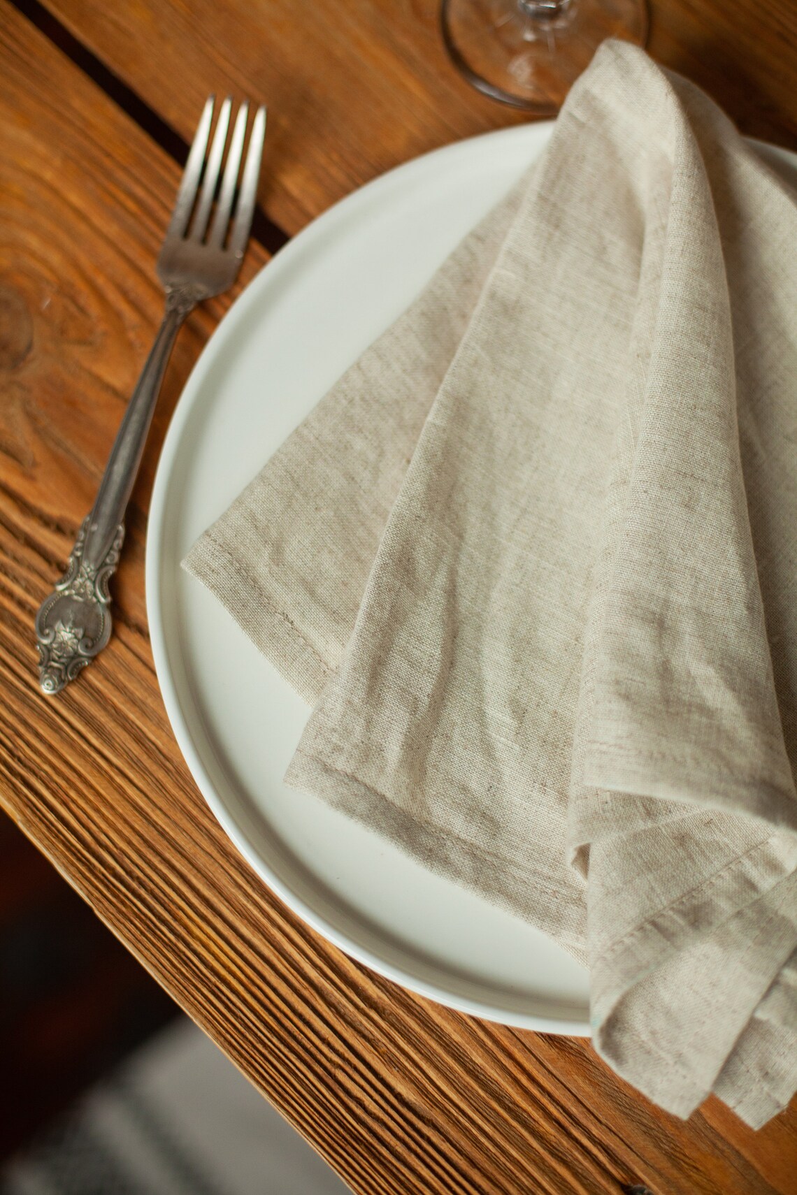 Soft Linen Napkins Beige napkins washed linen dinner cloth Etsy