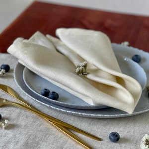 Ivory Wedding Napkins.Linen Napkins.Dinner Napkins.linen. White napkins. Rustic wedding. White Wedding.Ivory napkins.Wedding Decor.