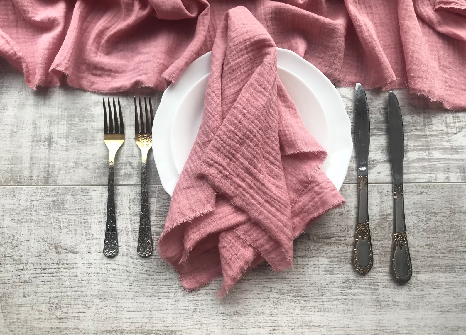 Dusty Rose Gauze Napkins.cotton Napkins.dusty Pink Napkins. Etsy