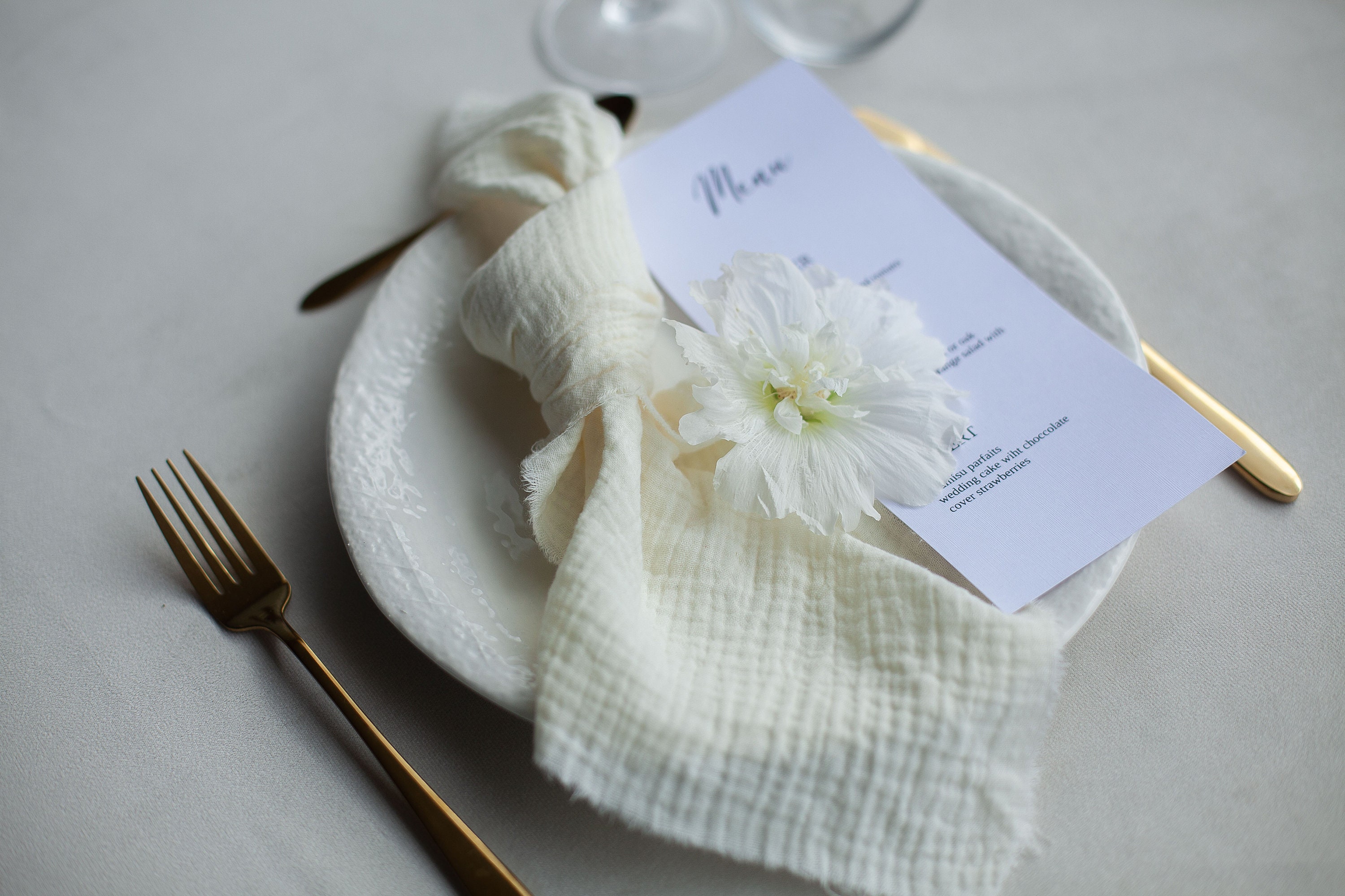 Ivory Muslin napkins Rustic wedding gauze napkins Wedding napkins farm wedding table linens Napkins gauze cotton Boho Wedding