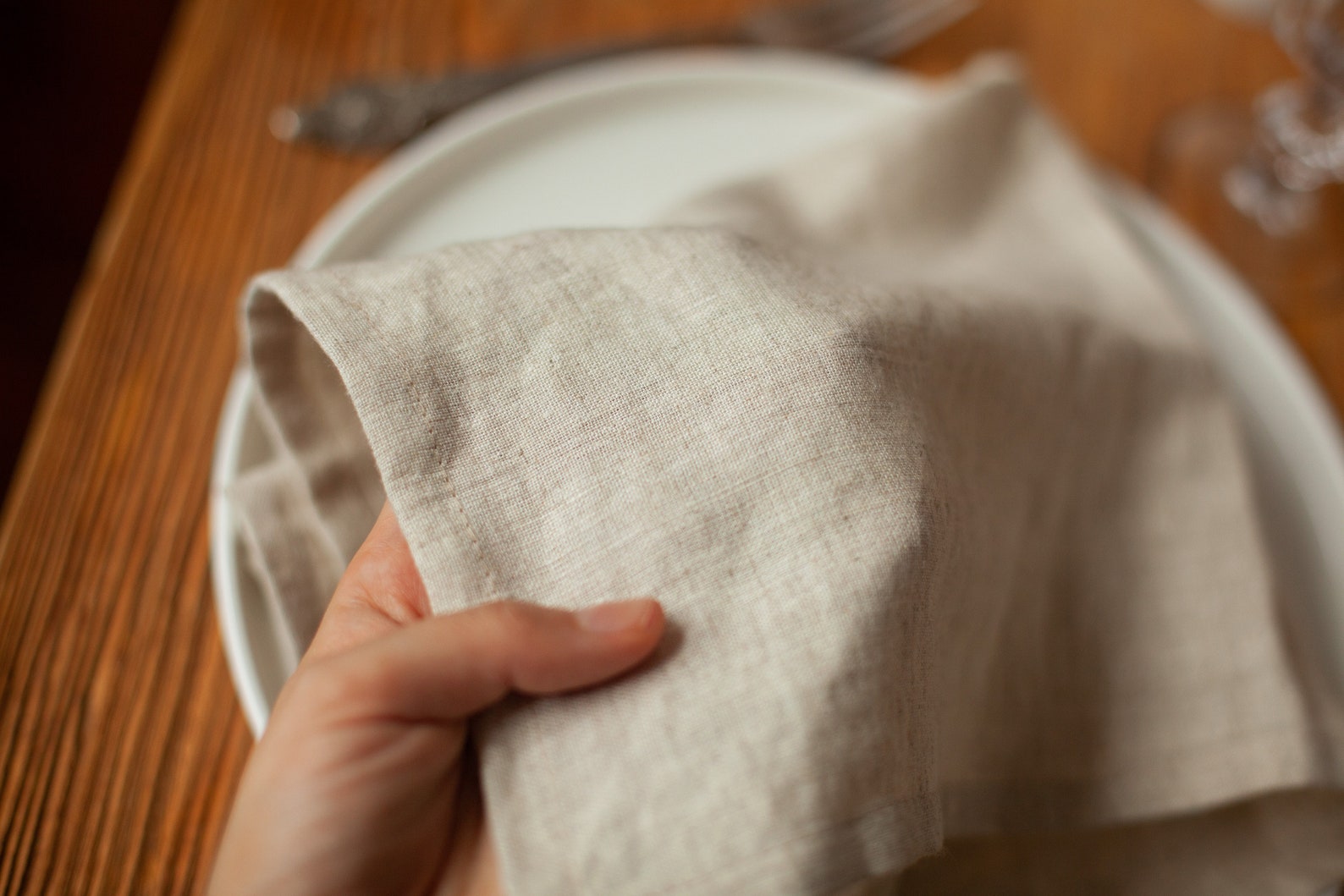 Wedding Linen Napkins Beige napkins washed linen dinner Etsy