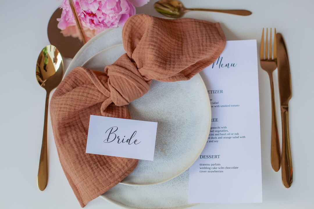Rust Orange Coton Napkins.wedding Napkins.rustic Wedding Napkins