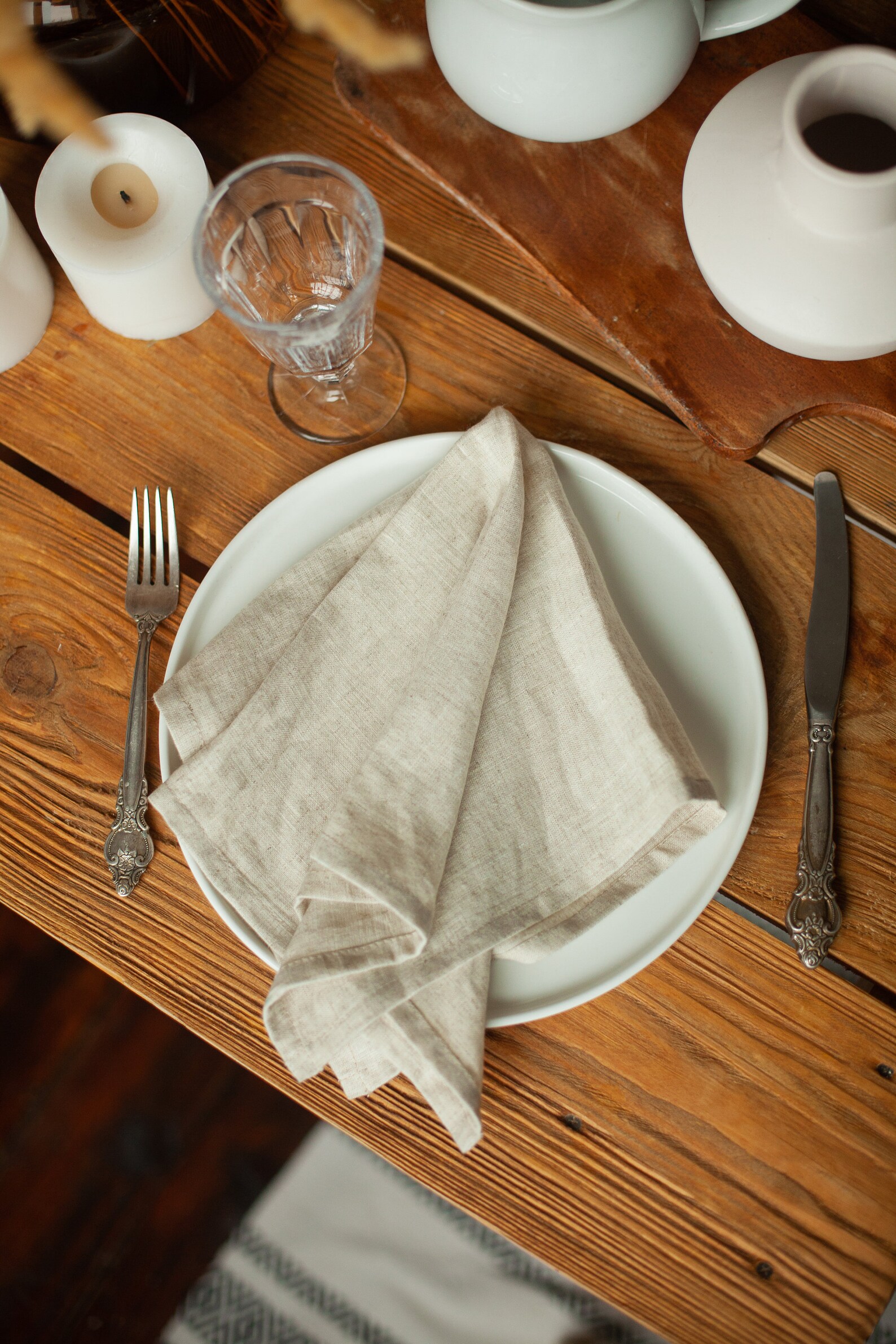 Soft Linen Napkins Beige napkins washed linen dinner cloth Etsy