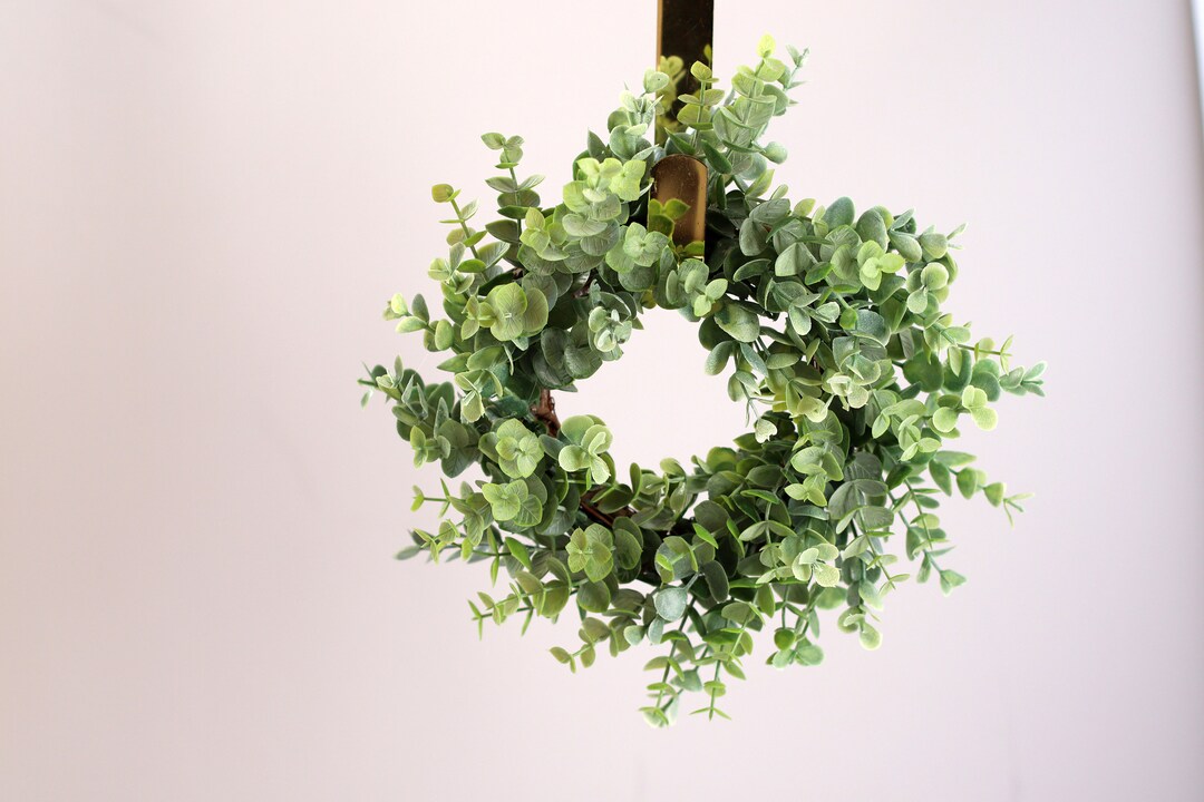 Mini Eucalyptus Wreath Eucalyptus Candle Ring Minimal Wreath Etsy.de