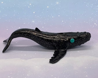 Black Glitter Humpback Whale