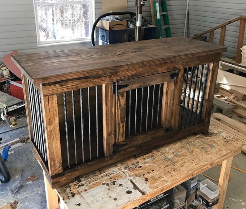 Home Made Rustic Farmhouse Dog Kennel/tv Stand Etsy