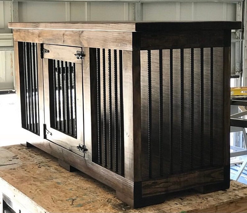 Home Made Rustic Farmhouse Dog Kennel/tv Stand Etsy