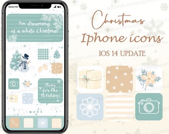Icone app natalizie per iOS 18, widget natalizi estetici per iPhone, sfondi estetici invernali, sfondi per telefono iOS 26, festività festive