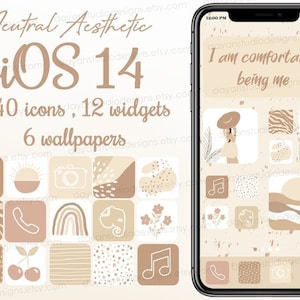 Summer iOS App Icons Boho, iOS 18 Icons, iPhone Icons iOS Theme pack , Aesthetic iOS 14 App Covers, Bohemian Phone Wallpapers & Widgets