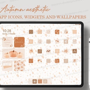 Fall Aesthetic iPad Wallpaper Bundle Hello Fall iPad 