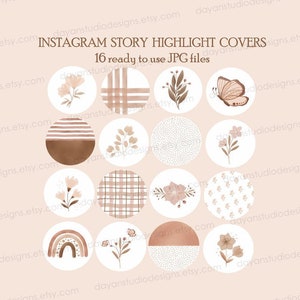 Instagram Highlight Covers Boho, Minimalist Instagram Story Highlight  Icons, Instagram Highlight Covers Flowers, Aesthetic IG Highlights 