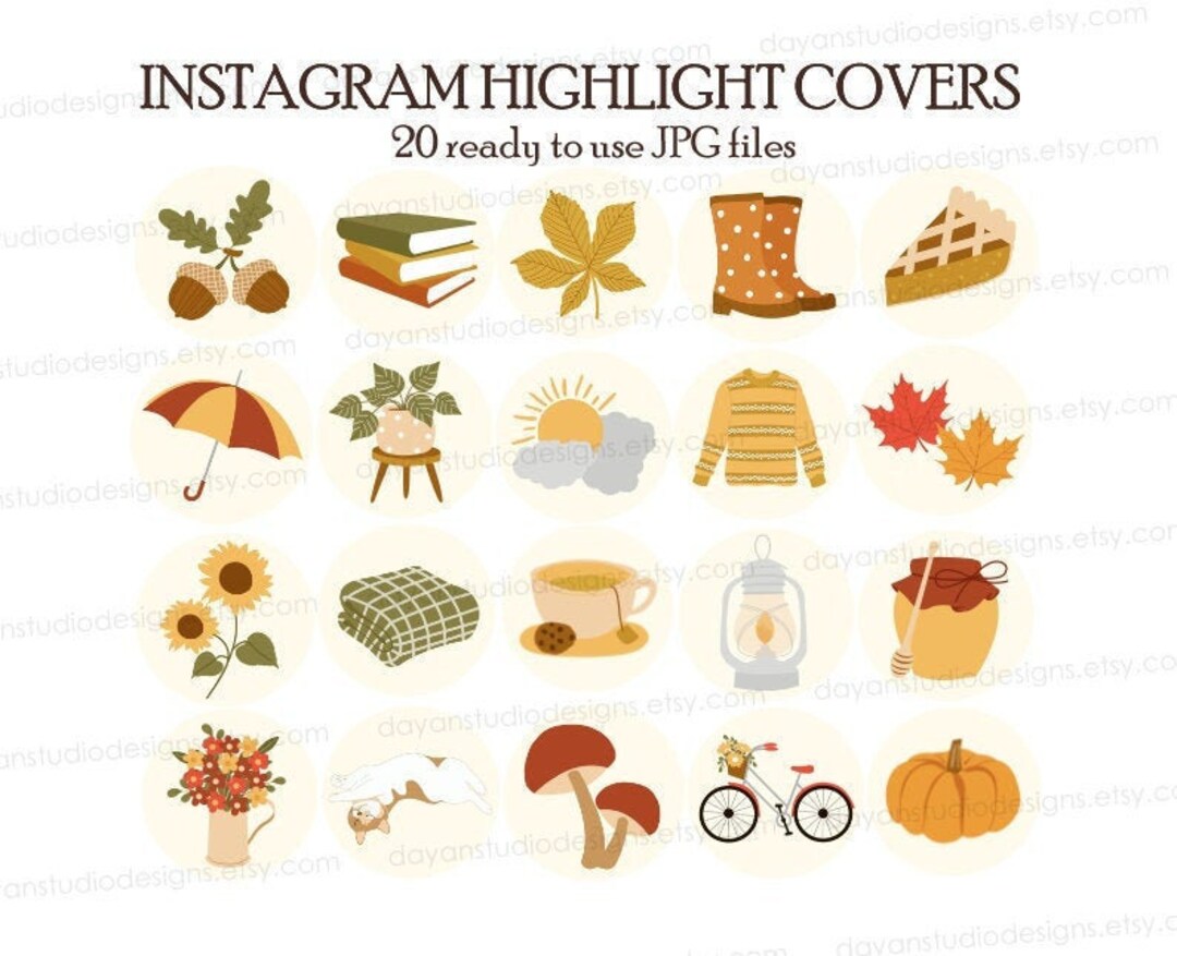 Instagram Highlight Covers Fall, Cottagecore Icons, Instagram Story ...
