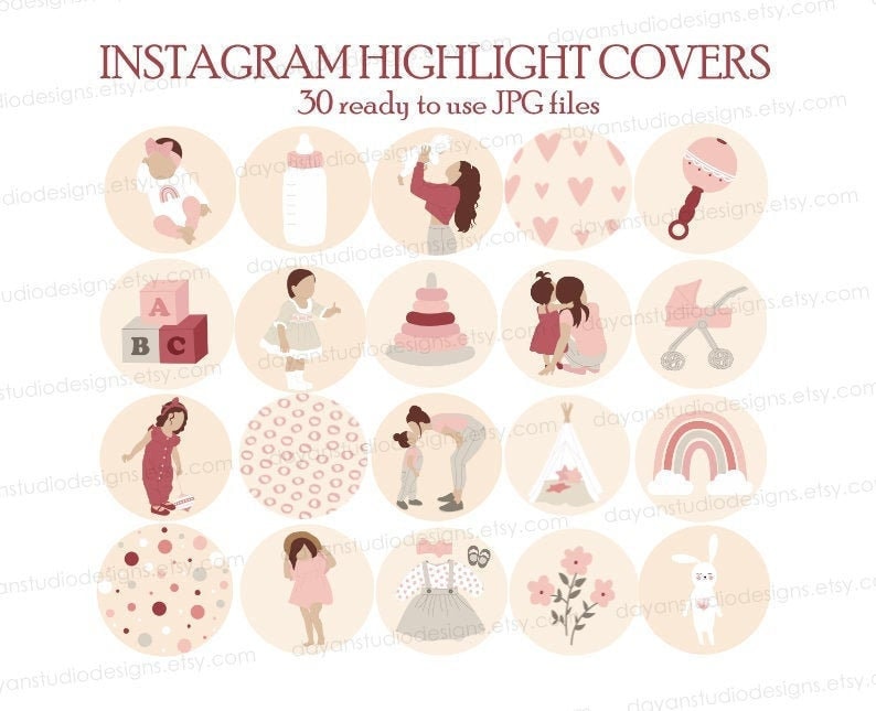 Motherhood Instagram Templates, Highlight Icons, Mom Life Instagram ...
