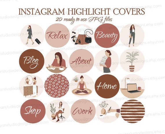 Freelancer Instagram Story Highlight Covers Working Woman | Etsy