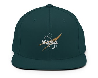 NASA Flat Brim Cap: Custom Color Space Nerd Hat