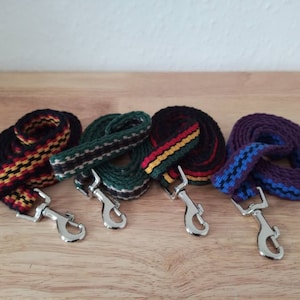 Handwoven Dog Leash Pet Lead. Handmade in UK. Made with Mapuche Loom.