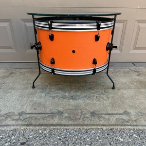 22" Orange Guitar Amp Inspired Bass Drum Coffee Table