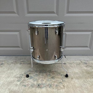 14" Floor Drum End Table