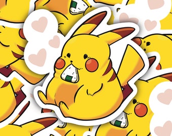 Chonkachu-sticker - Fat Pika - matte stickers - 3 inch