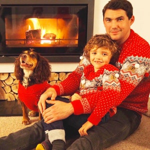 Matching Dog Family Christmas Jumper