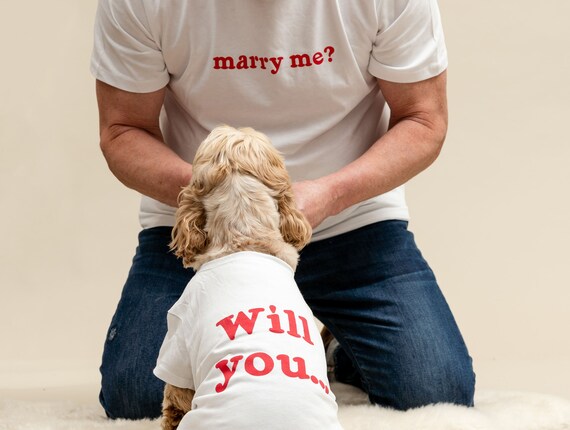 Hotdog Wedding Proposal T shirt Set Etsy UK
