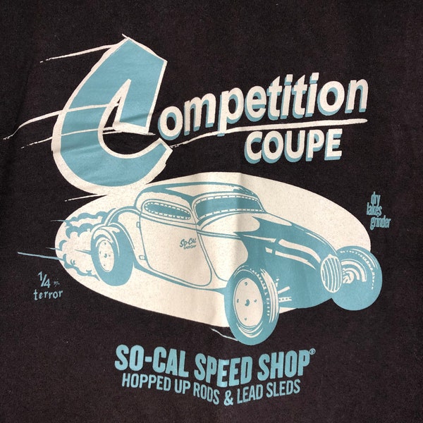 Vintage So-Cal Speed Shop Tshirt Size Medium, Vintage Car Show Tee Shirt, Brown