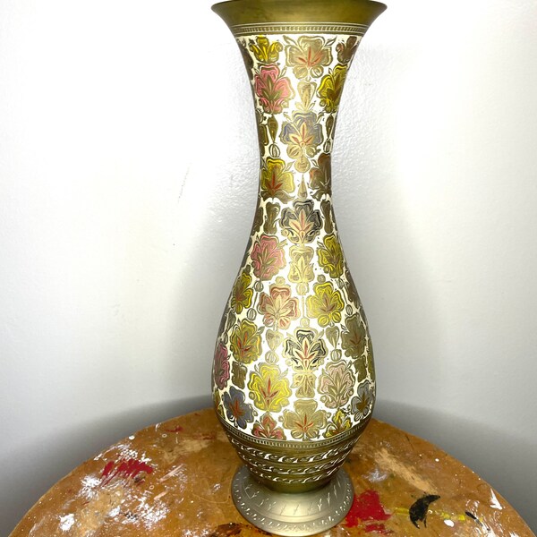 Vintage Brass Vase Etsy