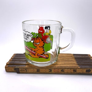 Vintage McDonald’s Garfield Glass Coffee Mug “I’m Not One Who Rises to the Occasion ”