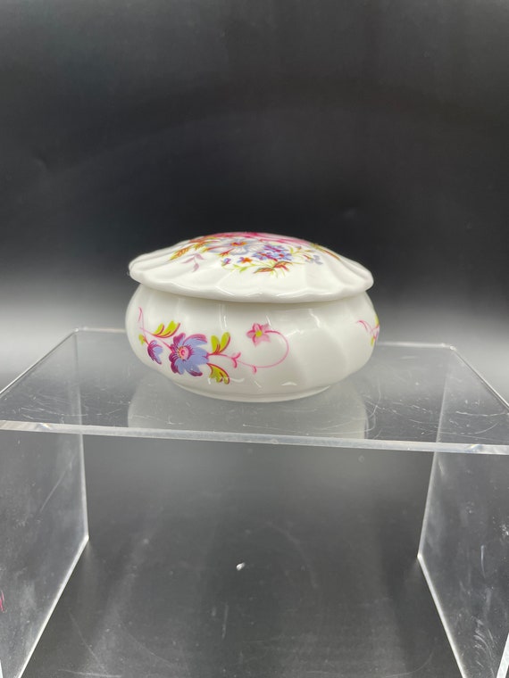 Vintage Coalport Shrewsbury Bone China Floral Lidd