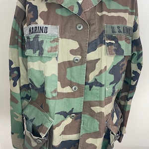 Vintage Army Camoflauge Kampfjacke Größe Klein