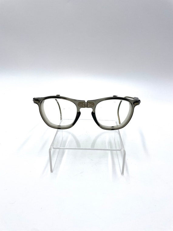 Vintage Grey Foldable Willson Safety Glasses with… - image 1