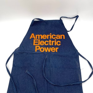 Vintage Advertising Carpenter Jean Nail Apron- American Electric Power