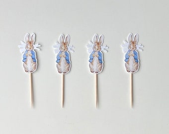Peter Rabbit Cupcake Toppers, Beatrix Potter Party Decorations