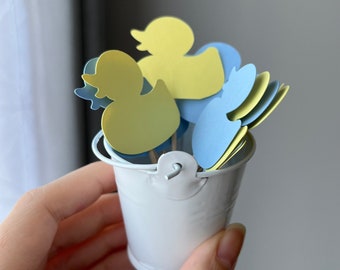 Boy Rubber Duck Cupcake Toppers